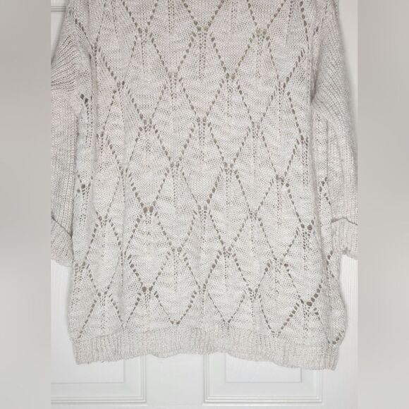 H&M M Cream Chunky Knit Longsleeves WOOL Blend Women’s Sweater - Picture 5 of 10